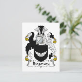 Ridgeway-Familienwappen Postkarte (Stehend Vorderseite)