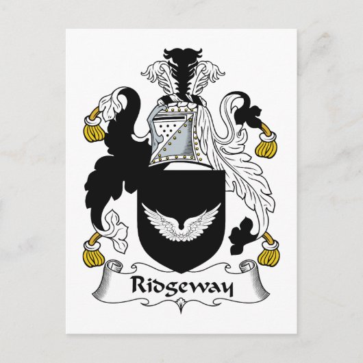 Ridgeway-Familienwappen Postkarte (Vorderseite)