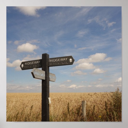 Ridgeway Path Sign Poster (Vorne)