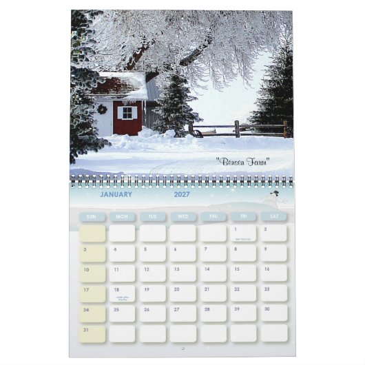 Ridgeway-Wetter Kalender (Jan 2027)