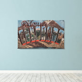 Ridgway, Colorado - Große Buchstabenszenen Leinwanddruck (Insitu (Holzboden))