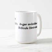 Ridicule, nicht Wut Kaffeetasse (VorderseiteRechts)