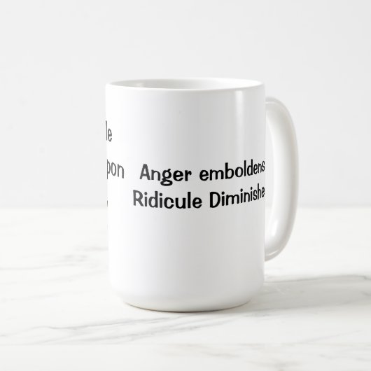 Ridicule, nicht Wut Kaffeetasse (VorderseiteRechts)