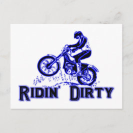 Ridin Dirty Dirt Bike Rider Postkarte