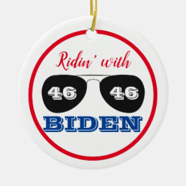 Ridin' mit Biden 46 Aviator-Sonnenbrille Keramik Ornament