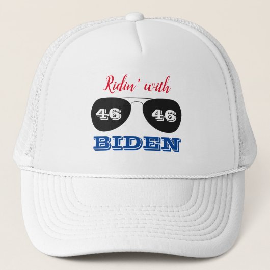 Ridin' mit Biden 46 Aviator-Sonnenbrille Truckerkappe (Vorderseite)