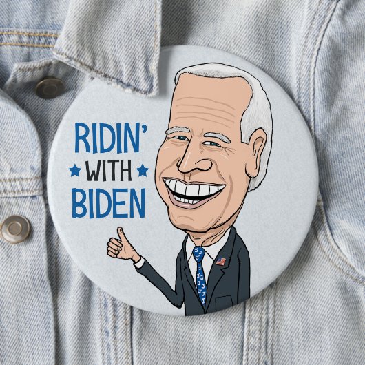Ridin’ mit Biden Joe Biden Supporter Button (Beispiel)