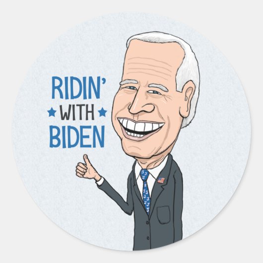 Ridin' mit Biden Joe Biden Supporter Runder Aufkleber (Vorderseite)
