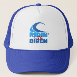 RIDIN' MIT BIDEN Trucker Hat - Blau & Weiß Truckerkappe