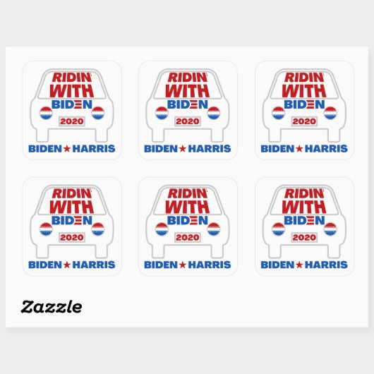 Ridin' with Biden 2020 Stickers (Blatt)