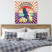 Ridin' with biden Eating Ice Cream Retro Sunset Leinwanddruck (Insitu (Schlafzimmer))