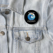 Riding Cat Ladys Blue Wave für Kamala Harris Pres Button (Beispiel)