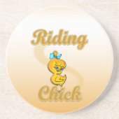 Riding Chick Getränkeuntersetzer (Vorne)