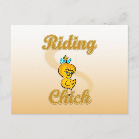 Riding Chick Postkarte (Vorderseite)