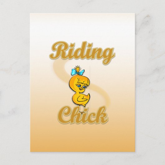 Riding Chick Postkarte (Vorderseite)