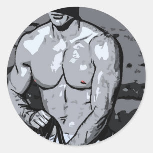 Riding Cowboy Runder Aufkleber