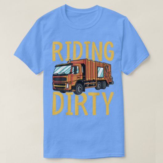 Riding Dirty - Trash Garbage Kids City Trash Truck T-Shirt (Design vorne)