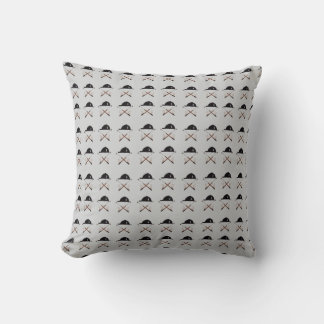 Riding helmet and crops Throw Pillow Kissen