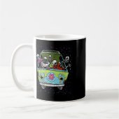 Riding Hippie Van Halloween Kostüm Retro Knochen Kaffeetasse (Links)