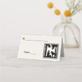 Riding Hood Trees Wolf Extravagante Grenze Schwarz Platzkarte (Vorderseite)