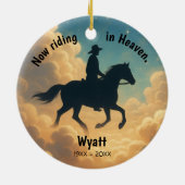Riding in Heaven Personalized Christmas Ornament (Hinten)