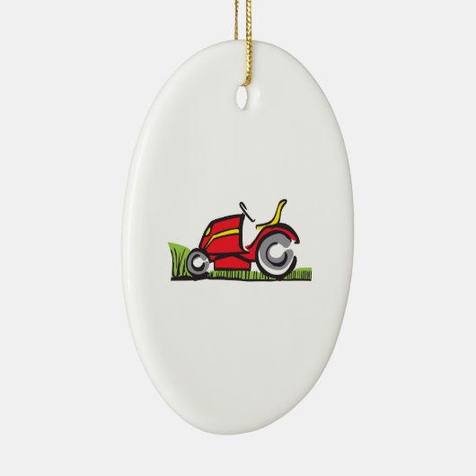 RIDING LAWNMOWER KERAMIKORNAMENT (Rechts)