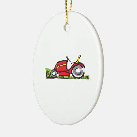 RIDING LAWNMOWER KERAMIKORNAMENT (Links)