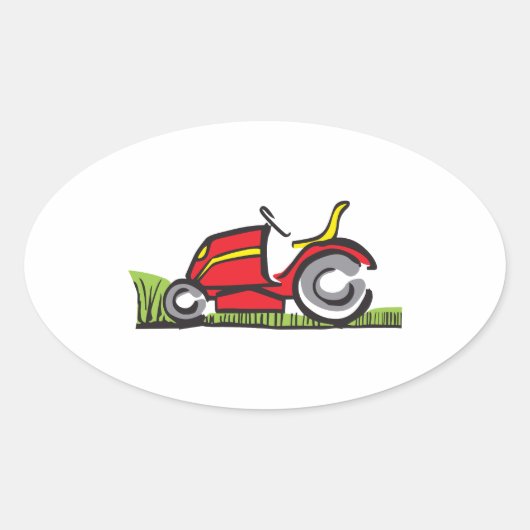 RIDING LAWNMOWER OVALER AUFKLEBER (Vorderseite)