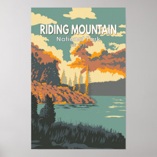 Riding Mountain Nationalpark Kanada Vintage Poster