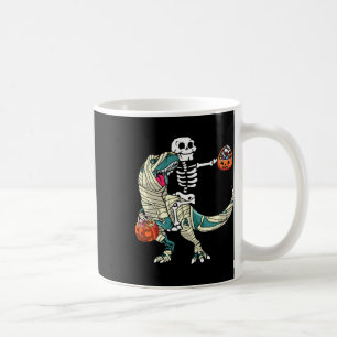 Riding Mummy Dinosaur T Rex Halloween Funny Pumpki Kaffeetasse