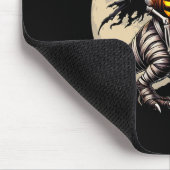 Riding Mummy Dinosaur T Rex Pumpkin Funny Hallowee Mousepad (Ecke)
