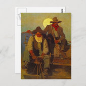 Riding Shotgun Riders Side-Sitz-Western-esque Postkarte (Vorne/Hinten)