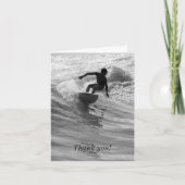 Riding The Wave Grayscale Thank You Card Dankeskarte (Vorderseite)