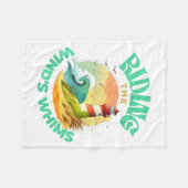 Riding The Wind's Whims Ocean Humor Lighthouse Sce Fleecedecke (Vorderseite (Horizontal))