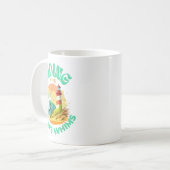 Riding The Wind's Whims Ocean Humor Lighthouse Sce Kaffeetasse (Vorderseite Links)