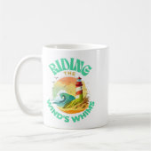 Riding The Wind's Whims Ocean Humor Lighthouse Sce Kaffeetasse (Links)