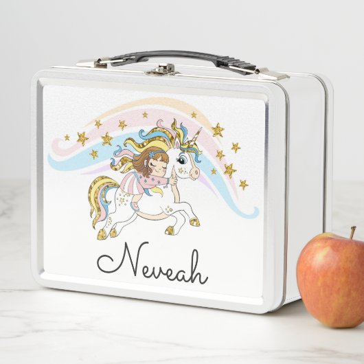 Riding Unicorns Metal Lunch Box (Beispiel)