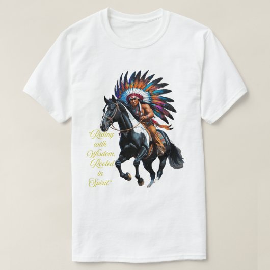 Riding with Wisdom – Native Spirit T-Shirt (Design vorne)