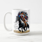 Riding with Wisdom, Rooted in Spirit” Kaffeetasse (Links)