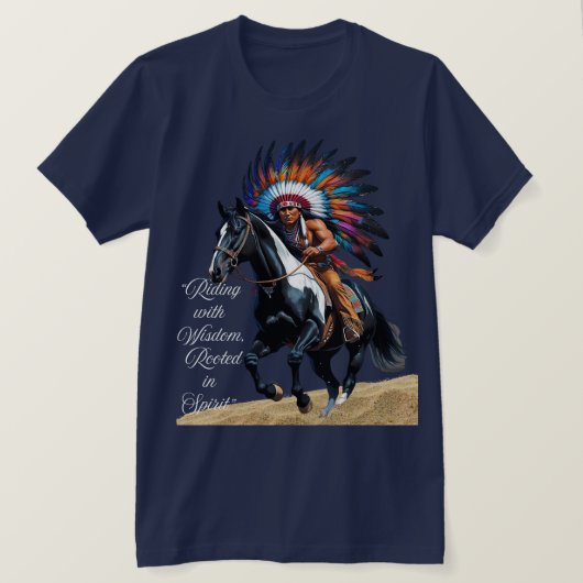 Riding with Wisdom, Rooted in Spirit” T-Shirt (Design vorne)