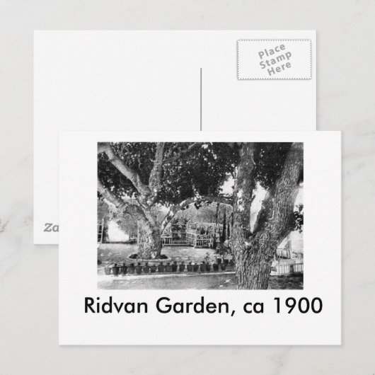 Ridvan Garden - ca. 1900 Postkarte (Vorne/Hinten)