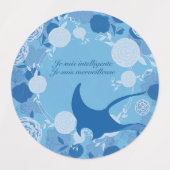 Rie, Fleur de vie, orange, mandala,zen,chakra, Etiketten (Design 1)