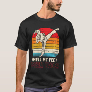 Riech Feet Girl Ponytail Kick Karate Taekwondo Kun T-Shirt