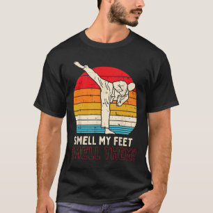 Riech Feet Kick Retro Karate Taekwondo Kampfkünste T-Shirt