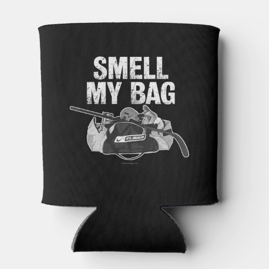 Riech mir in der Tasche (Hockeyschläger). Dosenkühler (Rückseite)