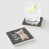 Riech Ya Spater Funny Französisch Bulldog Geschenk Steinuntersetzer (Seitenansicht)