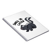 Riech Ya Spater Funny Skunk Pun Notizblock (Rechte Seite)