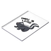 Riech Ya Spater Funny Skunk Pun Notizblock (Linke Seite)