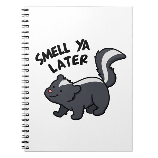 Riech Ya Spater Funny Skunk Pun Notizblock (Vorderseite)