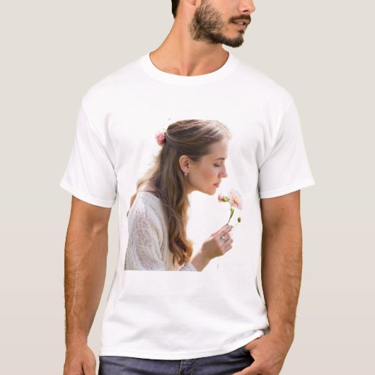 rieche an den Blumen T-Shirt (Vorderseite)